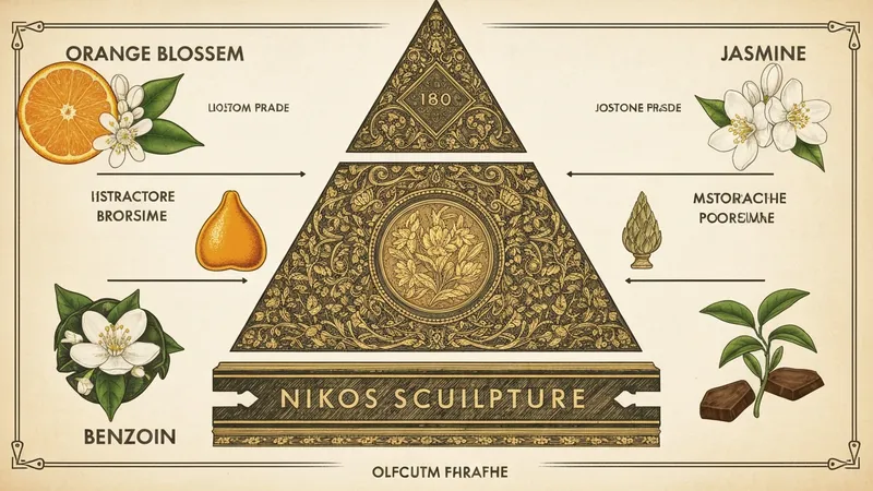 Pyramide olfactive détaillée du parfum Nikos Sculpture
